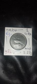 Malta 1 Lira 1986 - Zeldzame munt met lage oplage, Ophalen of Verzenden