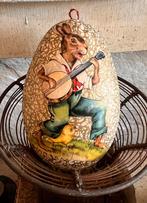 Antiek paasei pasen ei candy container papier mache karton, Ophalen of Verzenden