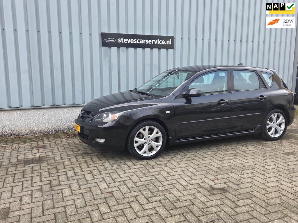 Mazda 3 2.0 S-VT GT-M 242 dkm alle opties leder trekhaak, Auto's, Mazda, Gebruikt, Zwart, 4 cilinders, 150 pk