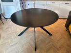 WOOOD Bruno eettafel rond mdf zwart ø120 cm, Ophalen, Rond, 100 tot 150 cm