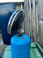 3 Campingaz gasflessen met 2 kachel/brander opzetstukken., Caravans en Kamperen, Ophalen of Verzenden, Gebruikt