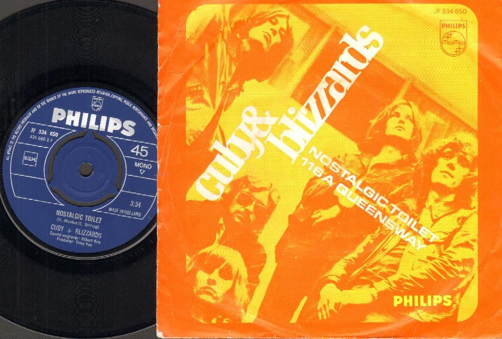 CUBY + BLIZZARDS Nostalgic Toilet MONO SINGLE 7" 1968 *DC, 1960 tot 1980, 7 inch, Ophalen of Verzenden, Blues