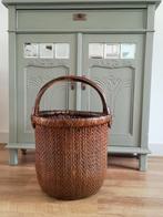 Antieke Chinese bamboe rijstmand, Ophalen of Verzenden, Zo goed als nieuw, Rond, Hout