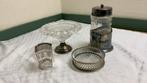 Verzilverde tafel benodigdheden, brocante,, Ophalen of Verzenden
