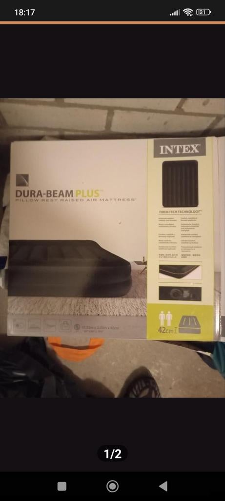 Opblaasbaar luchtbed 2 persoons, Ophalen of Verzenden