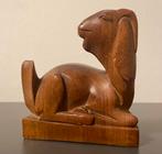 Bali Art Deco Houtsnijwerk Beeld, Antiek en Kunst, Kunst | Beelden en Houtsnijwerken, Verzenden