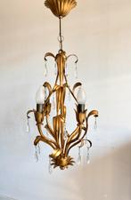 Italiaanse vintage messing kroonluchter glazen pegeltjes, Gebruikt, Nvt, Nvt, Nvt