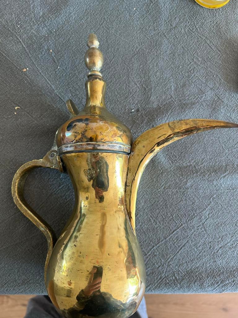 Antieke Koperen Dallah - Arabische Koffiekan, Ophalen, Koper