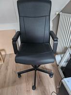 Zwarte bureaustoel met armleuningen, Ophalen of Verzenden, Gebruikt, Zwart, Bureaustoel