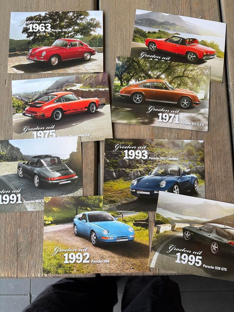 8 Originele Porsche ansichtkaarten, Ophalen of Verzenden, 1980 tot heden, Ongelopen