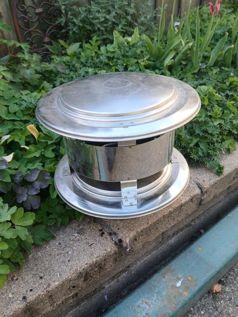 Rvs trekkap enkelwandig 125mm vraagprijs €20, Ophalen of Verzenden, Rvs, Minder dan 2 meter, 80 mm of meer