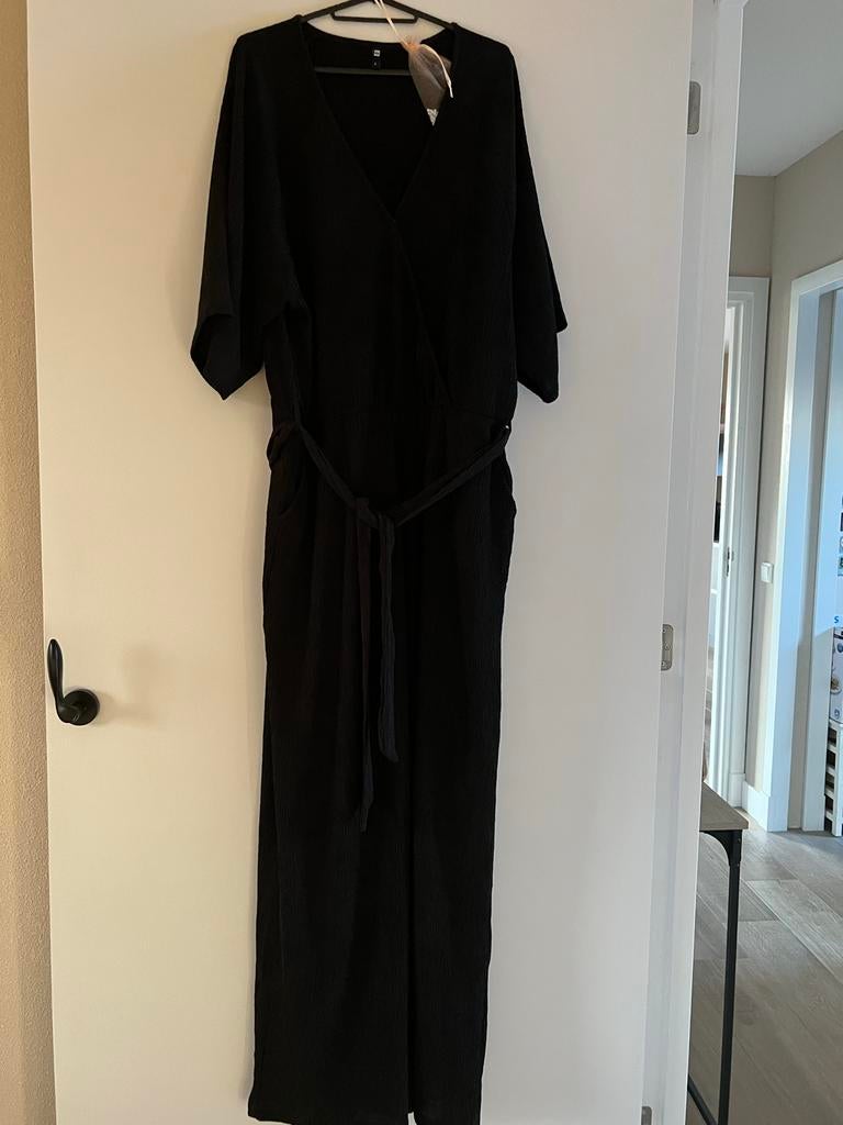 Zwarte jumpsuit maat L Hema, Verzenden, Zo goed als nieuw, Maat 42/44 (L), Zwart