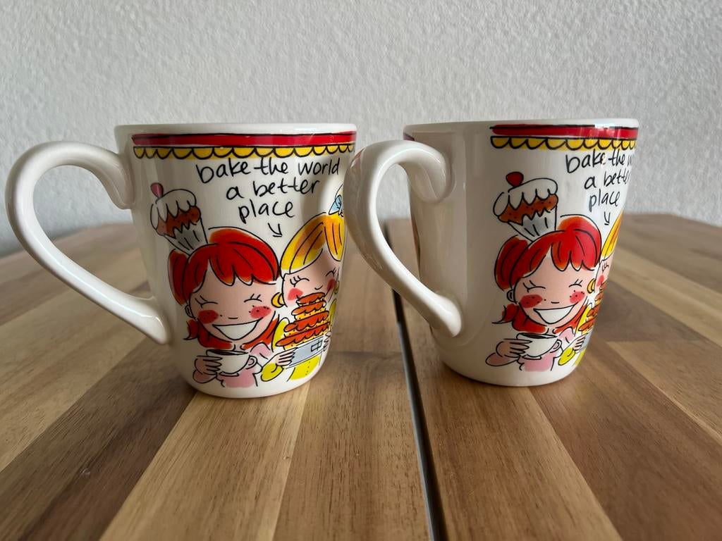 2 Blond Amsterdam mokken, Huis en Inrichting, Keuken | Servies, Zo goed als nieuw, Kop(pen) en/of Schotel(s), Blond Amsterdam