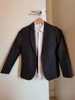 Zwart pak kostuum met wit overhemd maat 134, H&M, Ophalen of Verzenden, Zo goed als nieuw, Setje