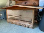 Houten vogelkooi, Dieren en Toebehoren, Vogels | Hokken en Kooien, Ophalen, Gebruikt, Hout, Vogelkooi