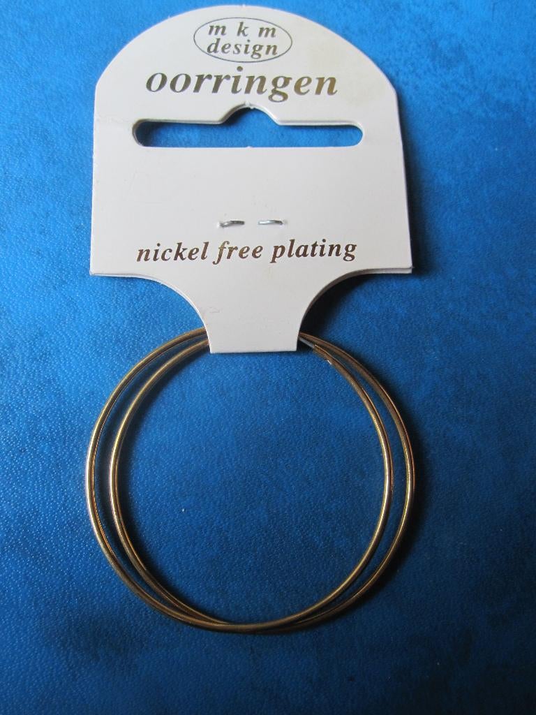 Goudkleurige oorringen (4 cm) NIEUW, Overige materialen, Hangers, Nieuw, Ophalen of Verzenden