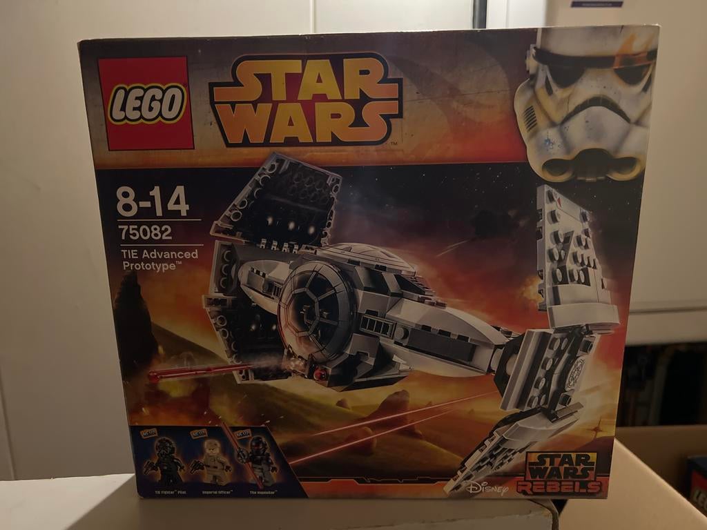 Lego Star Wars 75082 TIE Advanced Prototype, Ophalen of Verzenden, Zo goed als nieuw, Complete set, Lego