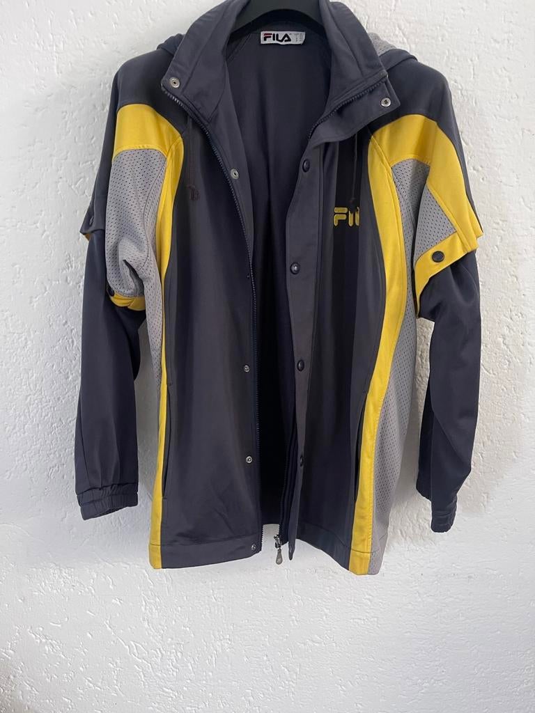 Vintage 90s Fila vest bodywarmer unisex L, Ophalen of Verzenden, Zo goed als nieuw, Grijs, Algemeen