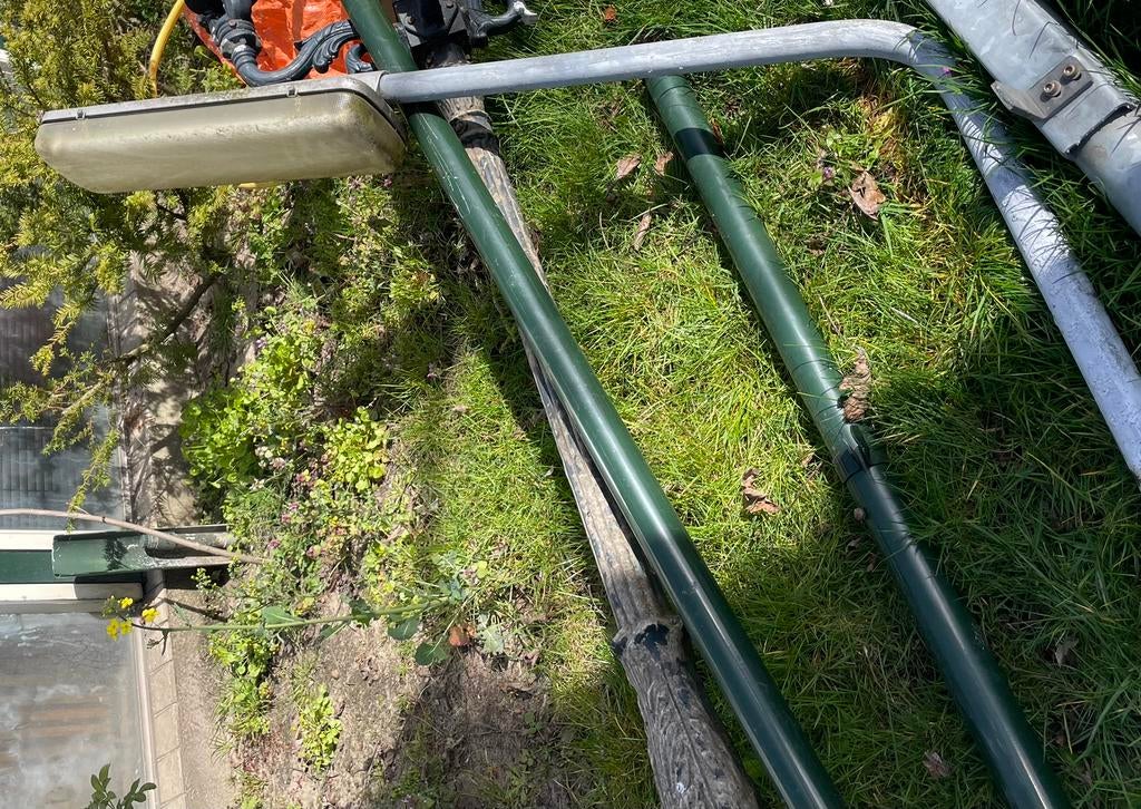 Grote straatlantaarn, Tuin en Terras, Ophalen, Minder dan 50 watt, Hout, Netvoeding