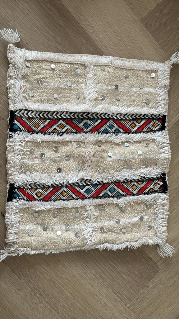 Marokkaans Marrakech kussenhoes, Ophalen of Verzenden, Gebruikt, Wit, Vierkant