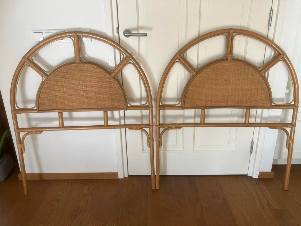 2x Rotan bed achterwanden 90 cm - Bohemian stijl, Ophalen, Overige materialen, 90 cm, Eenpersoons