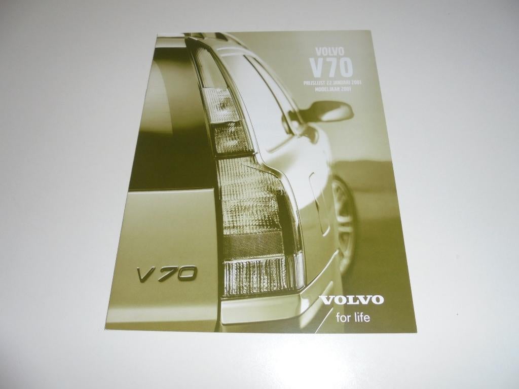 prijs/optielijst Volvo V70 modeljaar 2001, Ophalen of Verzenden, Nieuw, Volvo