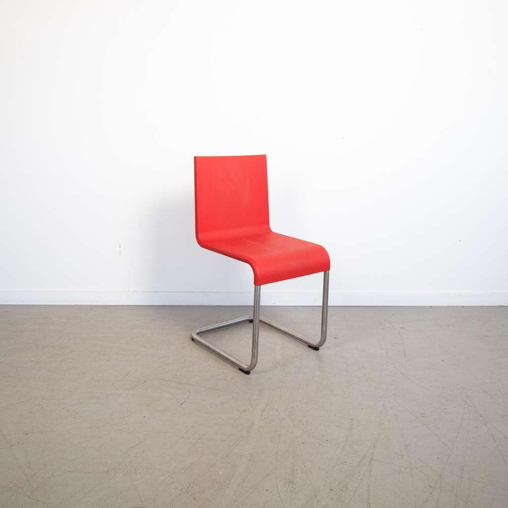 5x Vitra Maarten van Severen .05 Stoel Rood Kunststof, Niet ingevuld, Kunststof, Niet ingevuld, Ophalen of Verzenden