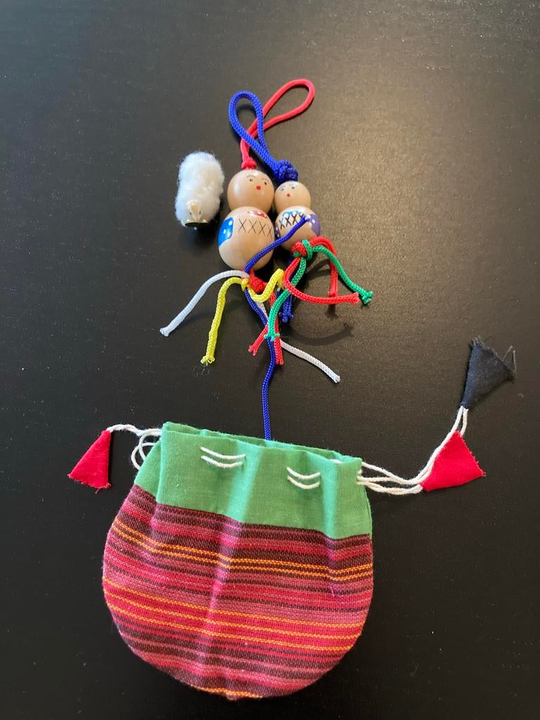 Gratis gelukspoppetjes, geluksschaapje en bijhorend zakje, Ophalen of Verzenden, Gebruikt