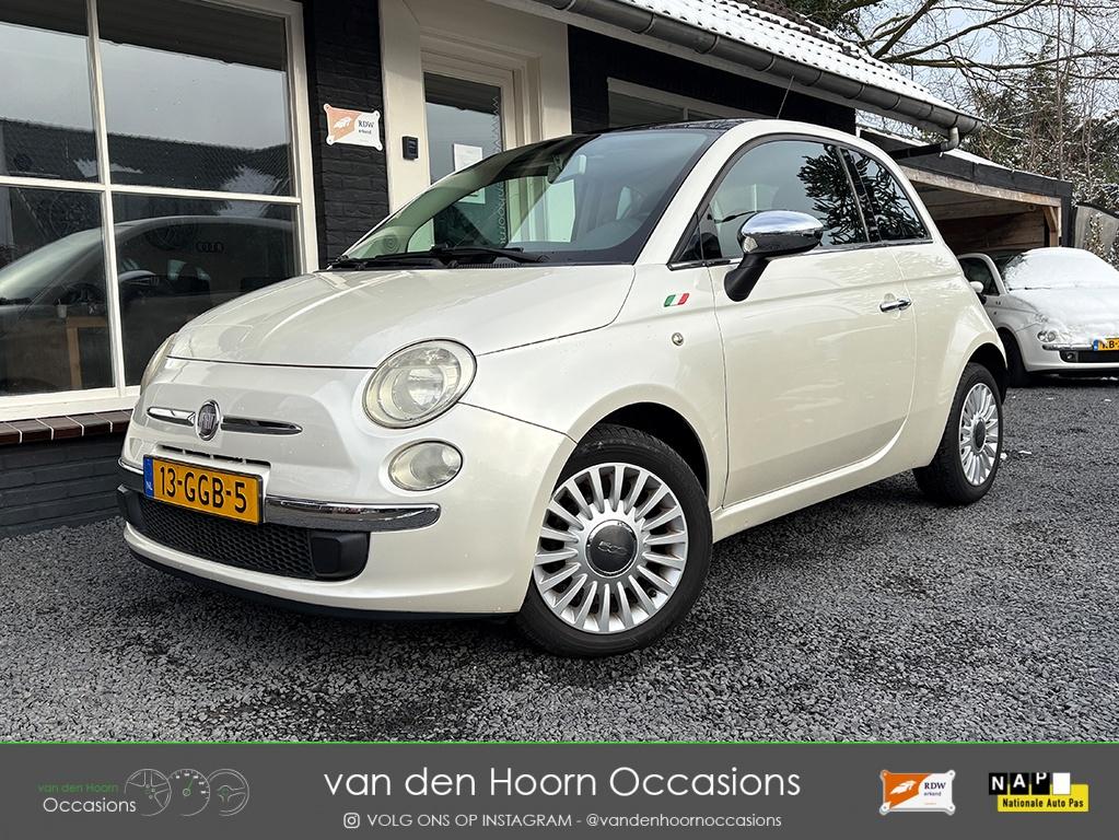 Fiat 500 1.2 PARELMOER | PANODAK | AIRCO | LEDER (bj 2008), Auto's, Voorwielaandrijving, Gebruikt, 1242 cc, 4 cilinders