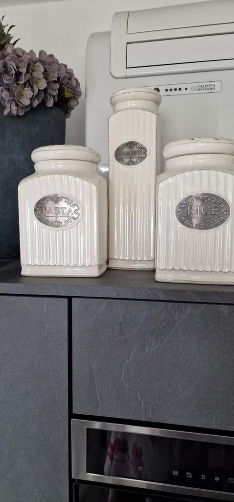 207)Te koop nog mooie 14 delig potten serie van Riverdale, Huis en Inrichting, Ophalen, Overige materialen, Pot, Bus of Blik