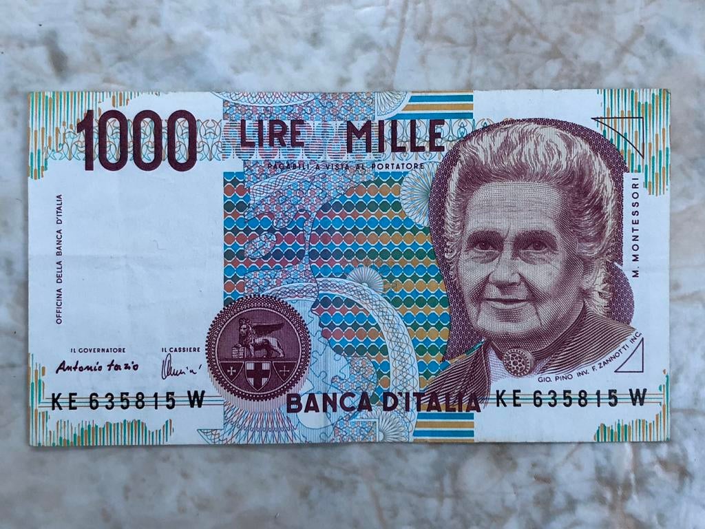 1000 lire 1990, Italië., Postzegels en Munten, Bankbiljetten | Europa | Niet-Eurobiljetten, Verzenden, Italië, Los biljet