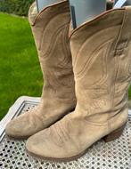 Cowboylaarzen (Antonio Moretto) beige suede/leer mt 41 zgan, Hoge laarzen, Beige, Ophalen of Verzenden, Zo goed als nieuw