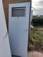 Opdekdeur met glas 198,5/80 cm linksdraaiend, Ophalen, Gebruikt, 80 tot 100 cm, Binnendeur