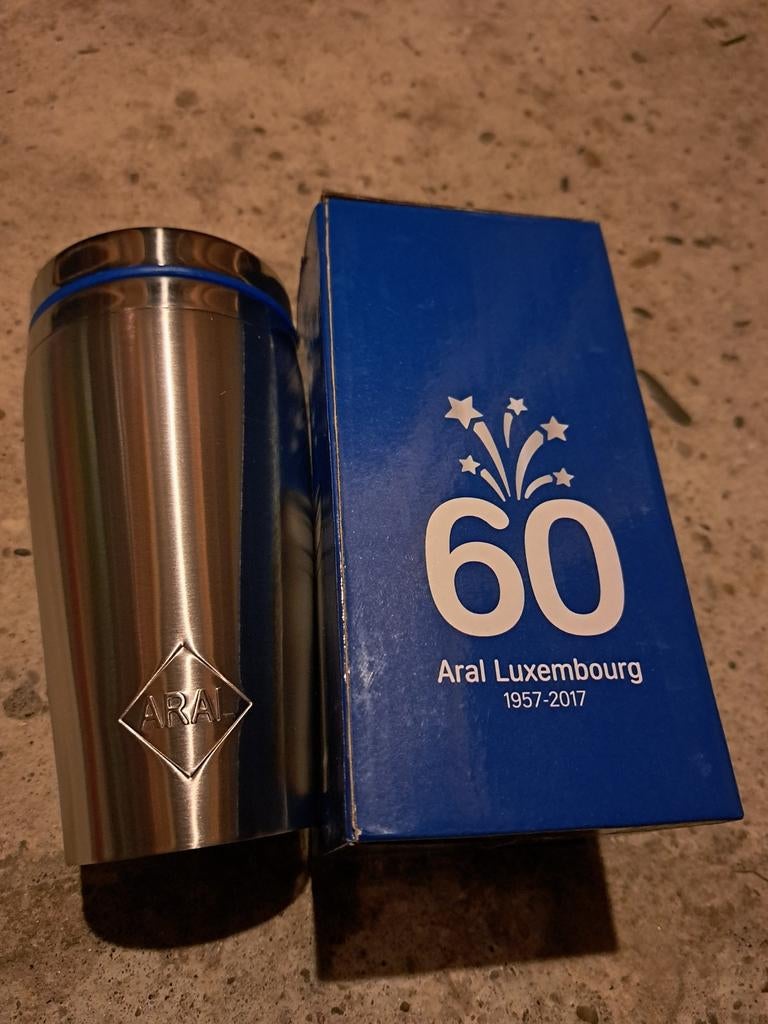 ARAL Luxemburg koffiebeker/thermosbeker.COLLECTORS ITEM, Ophalen of Verzenden, Nieuw