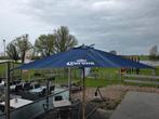 2x Corona(bier) parasols 3x3m, Ophalen, 2 tot 3 meter, Zo goed als nieuw, Parasolvoet