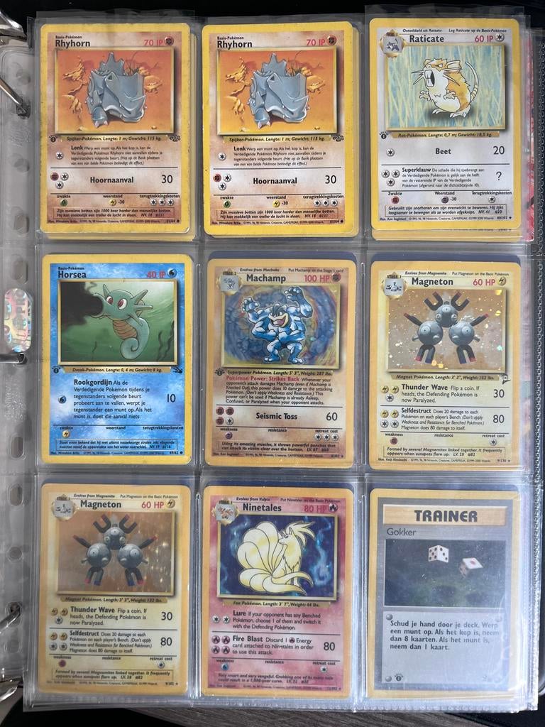 Oude Pokémon kaarten album met topps, Verzenden, Gebruikt, Meerdere kaarten