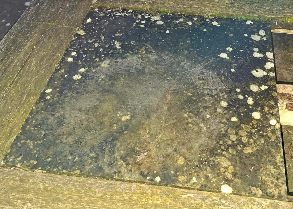 Hardstenen tegels 60x60x4 cm - 3 stuks, Ophalen, Gebruikt, Terrastegels, Natuursteen