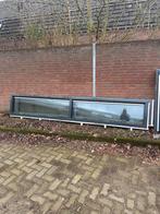 2x Smalle hardhouten raamkozijnen, Ophalen, Gebruikt, Minder dan 75 cm, Inclusief glas