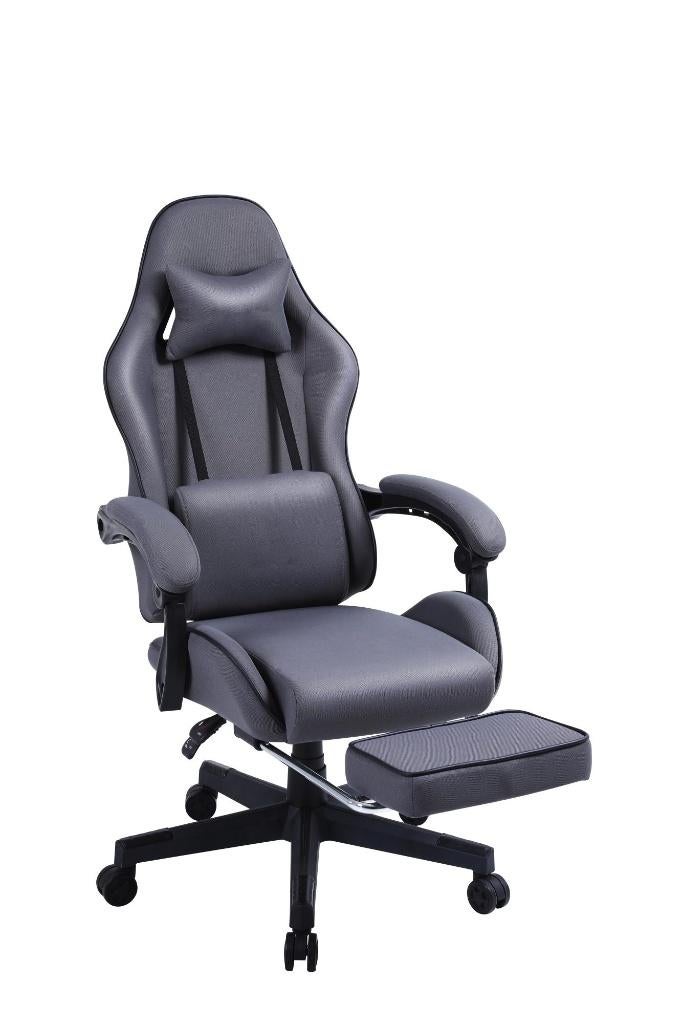 VDD - gamestoel met voetsteun - padded armsteunen, Ophalen, Gaming bureaustoel, Nieuw, Grijs