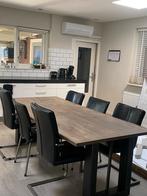 Eettafel met 6 stoelen (4x Movani), Ophalen, Gebruikt, 100 tot 150 cm, 200 cm of meer