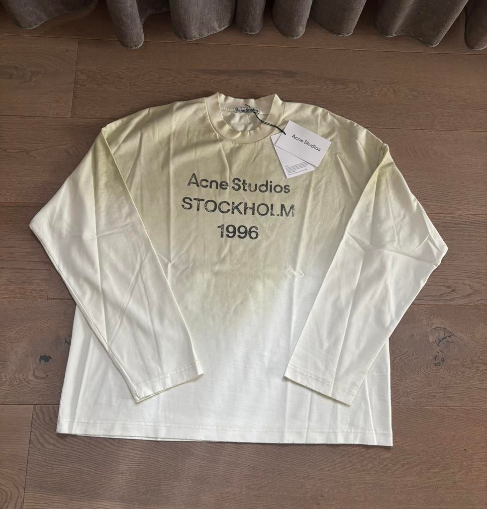 Acne Studios longsleeve heren/dames wit/zwart, Maat 38/40 (M), Zwart, Ophalen of Verzenden, Zo goed als nieuw