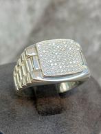 925 Zilveren Ring met Zirkonia, 19 tot 20, Heer, Nieuw, Ophalen of Verzenden