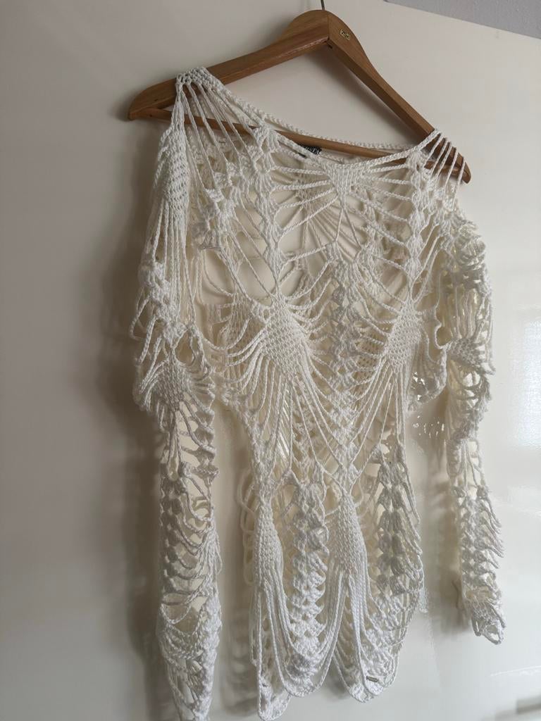 Gehaakte top van Superstar, Kleding | Dames, Tops, Maat 38/40 (M), Wit, Ophalen of Verzenden, Zo goed als nieuw