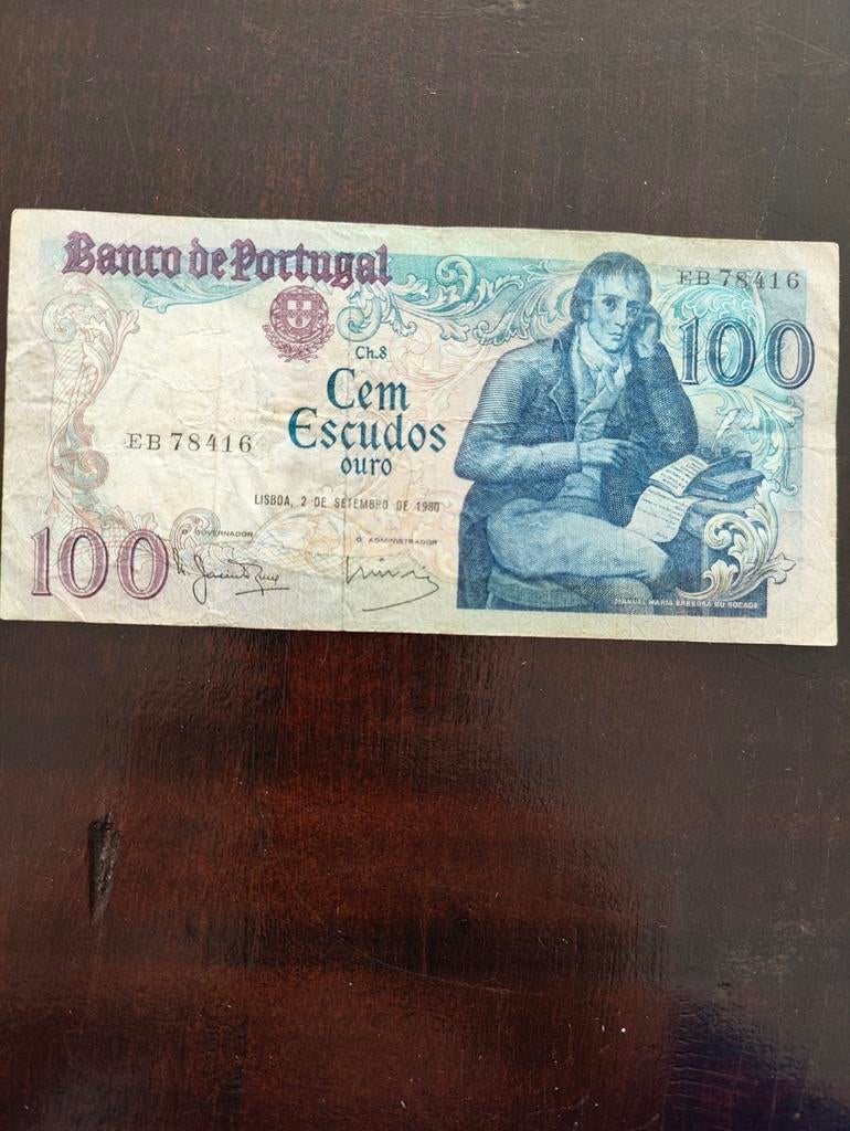 Portugeese Geld 100, Postzegels en Munten, Bankbiljetten | Europa | Eurobiljetten, Ophalen of Verzenden, Portugal, 100 euro