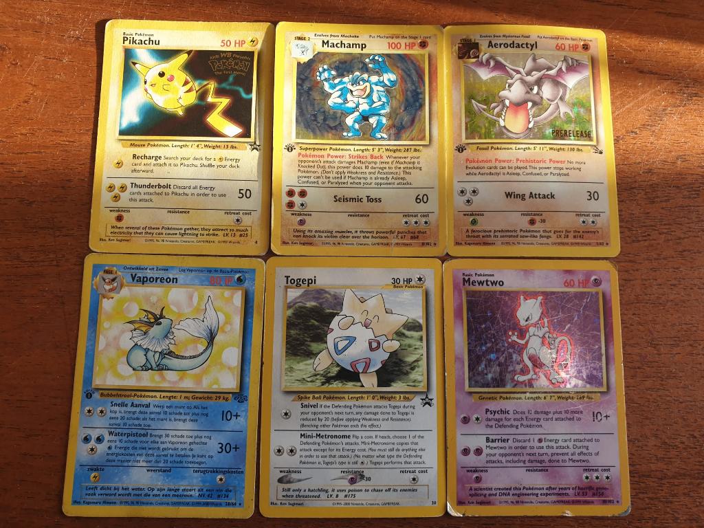 1e generatie Pokemon kaarten, Hobby en Vrije tijd, Verzamelkaartspellen | Pokémon, Ophalen of Verzenden, Gebruikt, Meerdere kaarten