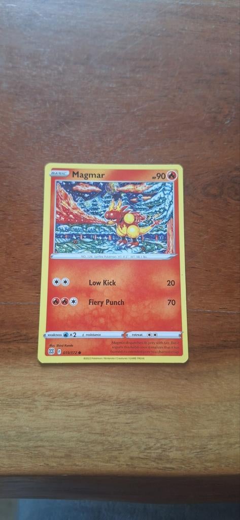 Pokémon kaart Magmar 019/172, Ophalen of Verzenden