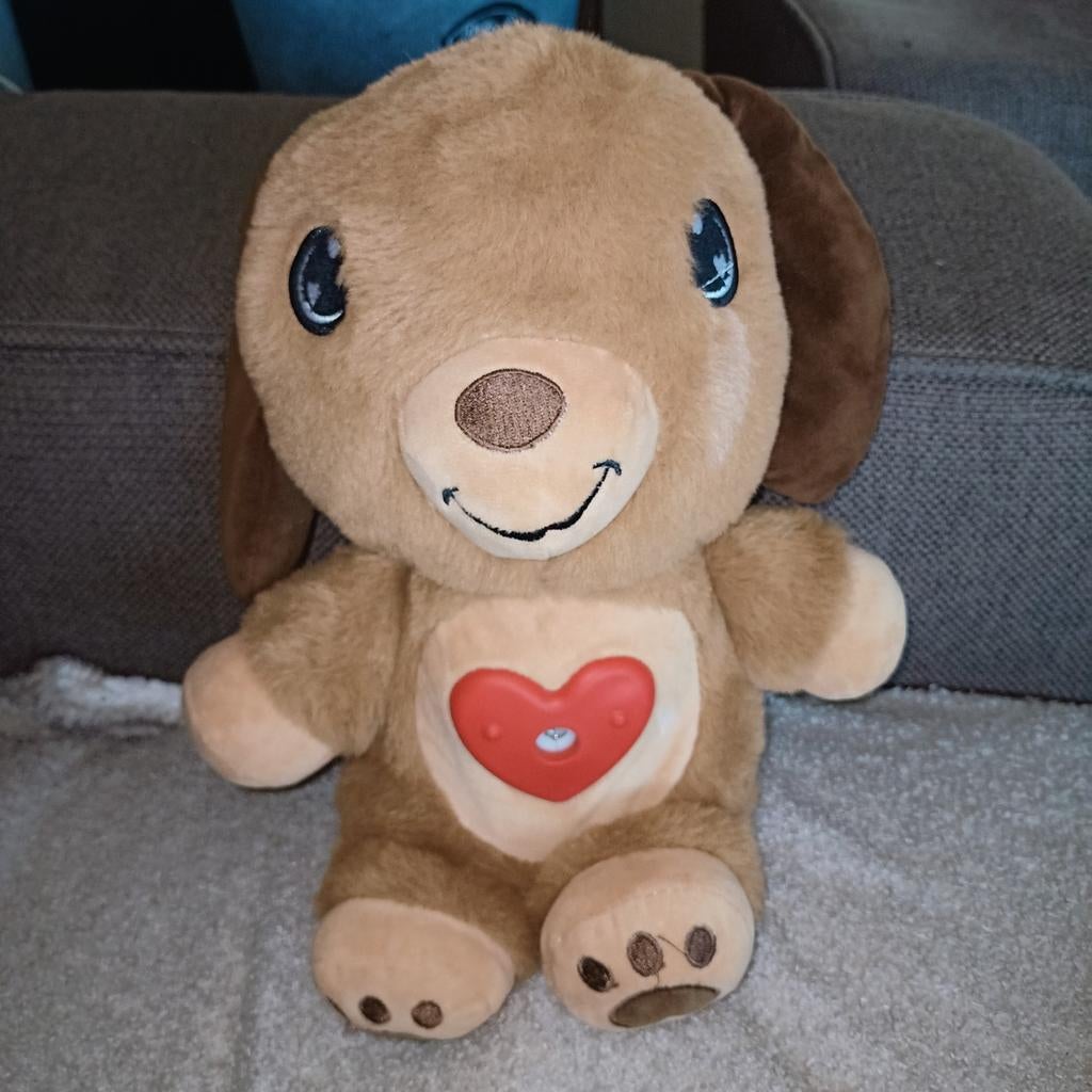 Hug to light, bruine hond knuffel met projectie., Kinderen en Baby's, Speelgoed | Knuffels en Pluche, Met licht, Overige merken