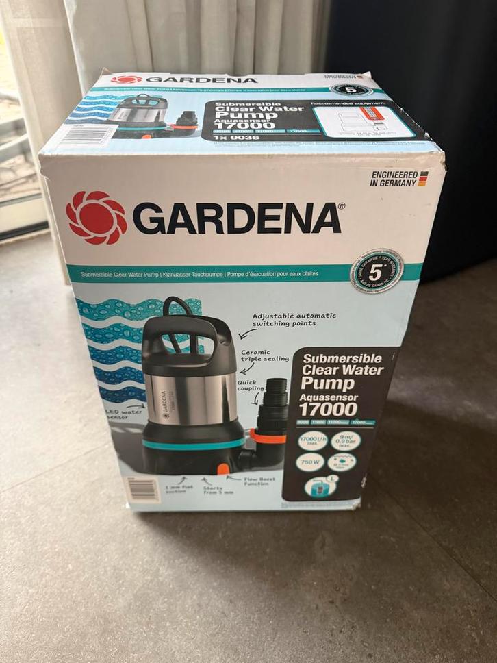 Gardena waterpomp Aquasensor 17000, Tuin en Terras, Waterpompen, Nieuw, Elektrisch, Dompelpomp, Ophalen of Verzenden