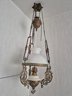 Antieke Olielamp met zeilscheepjes, Antiek en Kunst, Ophalen