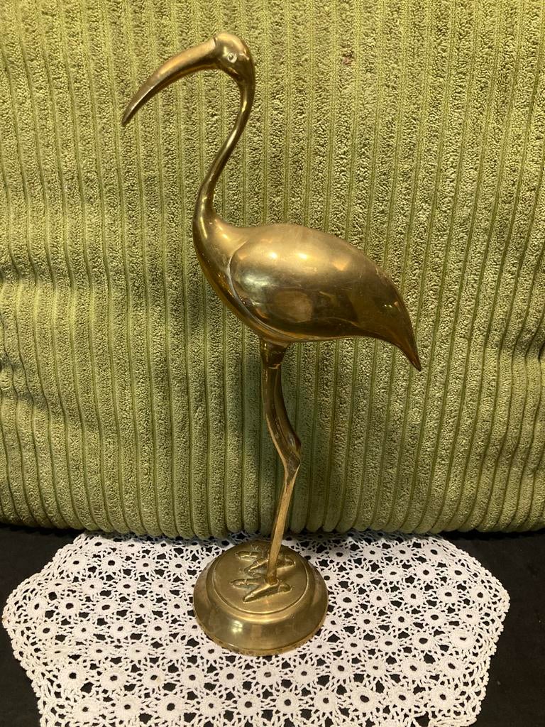 Messing kraanvogel (300326c), Ophalen of Verzenden, Koper